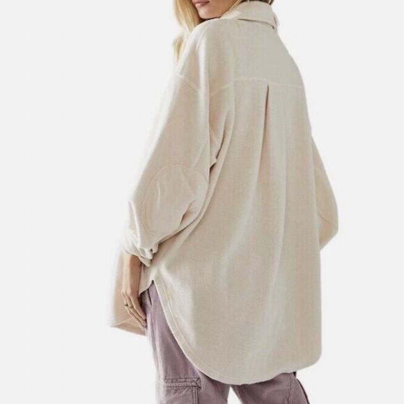 Free People NEW Ruby Jacket Champagne Dreams Womens Shacket Jacket Medium NWT - Picture 2 of 13